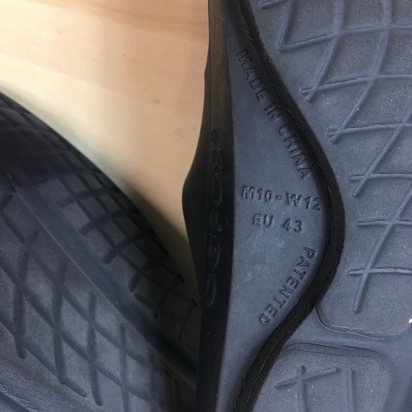 Oofos Ooahh Black Slide Comfort Sport Recovery Sandal Men’s 10